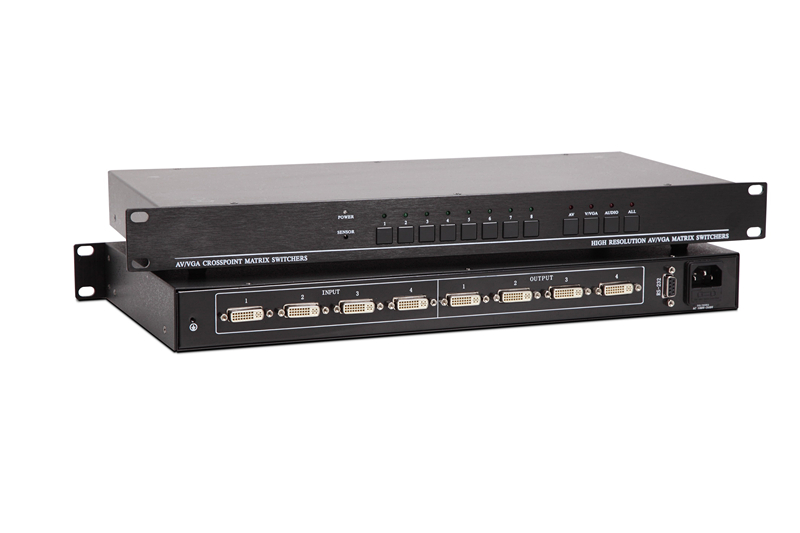 Four-way DVI matrix switcher